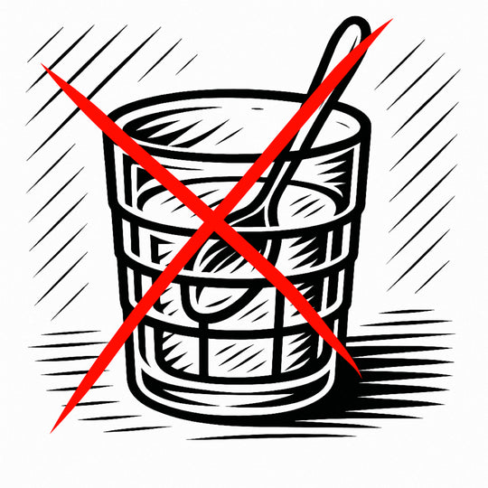 Keine Metalllöffel etc.