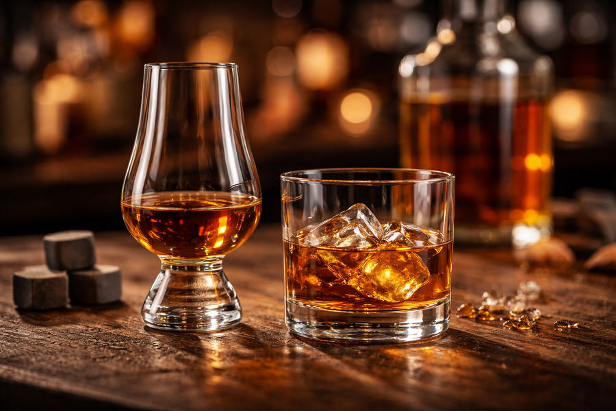 Nosing Glas und Tumbler Whiskey Glas